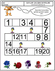 okul öncesi sayılar örüntü çalışmaları